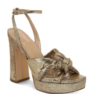 Sam Edelman Women’s Kristen Metallic Ankle Strap Platform Sandals 7.5M NIB