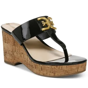Sam Edelman Yardlie Black Patent Wedge Sandal SZ 8M NEW