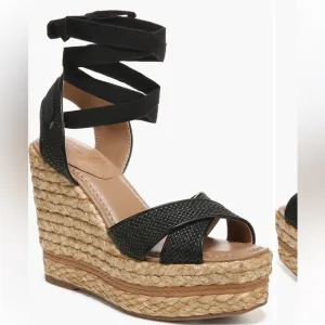 Sam Edelman Zappos Vaughn Ankle Wrap Espadrille Sandals women size 6.5