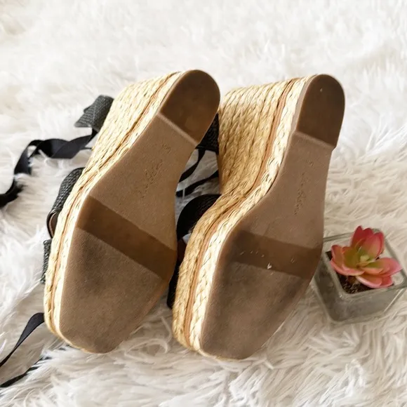 Sam Edelman Zappos Vaughn Ankle Wrap Espadrille Sandals women size 6.5
