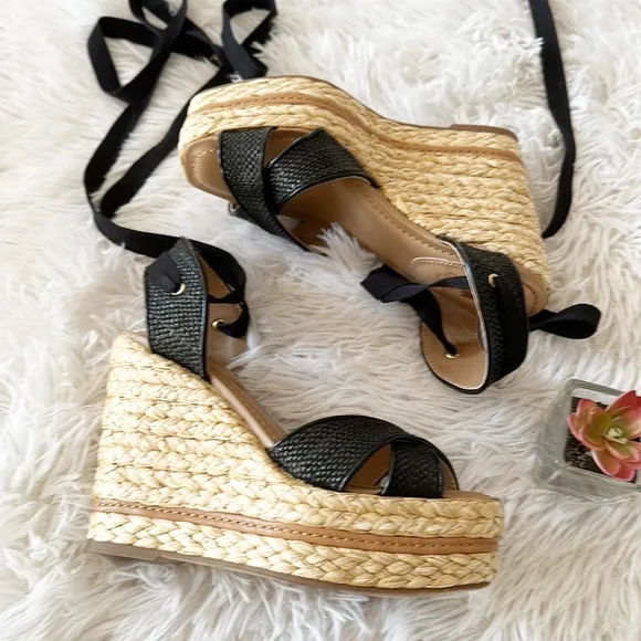 Sam Edelman Zappos Vaughn Ankle Wrap Espadrille Sandals women size 6.5
