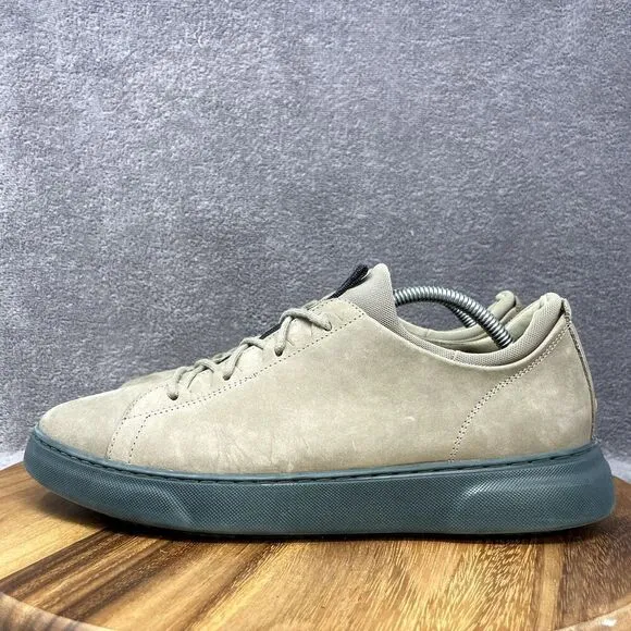 Samuel Hubbard Taupe Green Nubuck Leather Flight Men's Size 10.5 Sneakers Shoe