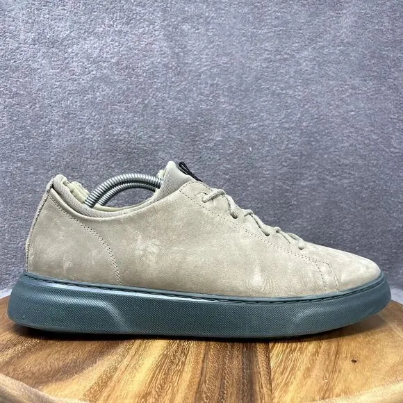 Samuel Hubbard Taupe Green Nubuck Leather Flight Men's Size 10.5 Sneakers Shoe