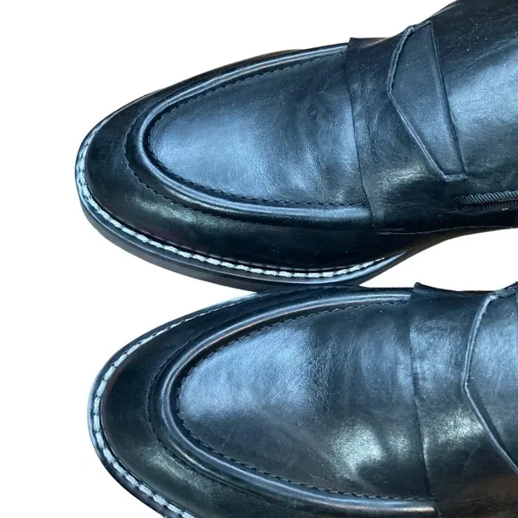 Sarto by Franco Sarto Tivoli Loafer Black Foulard Leather  Sz: 10