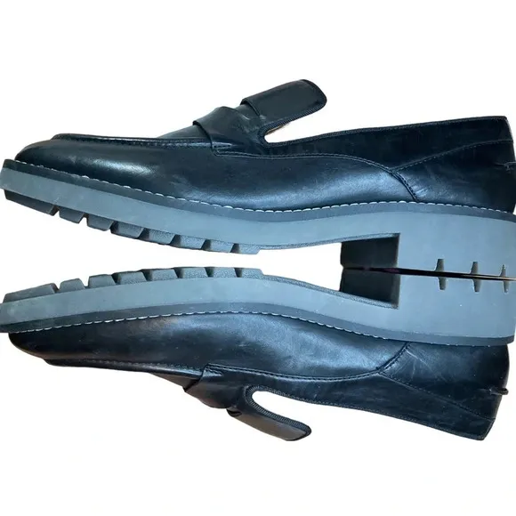 Sarto by Franco Sarto Tivoli Loafer Black Foulard Leather  Sz: 10