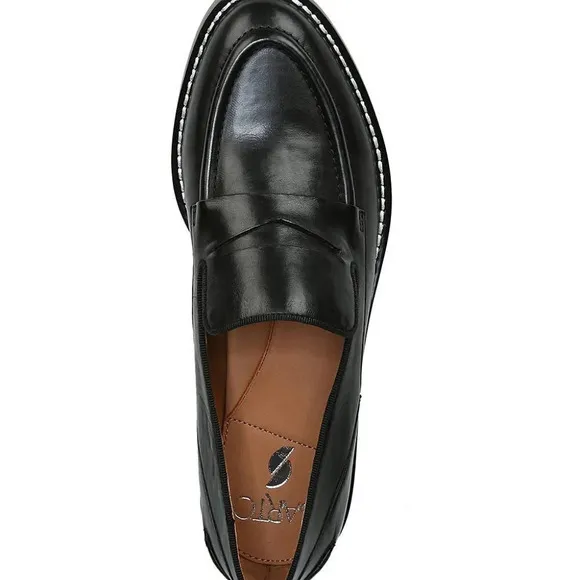 Sarto by Franco Sarto Tivoli Loafer Black Foulard Leather  Sz: 10