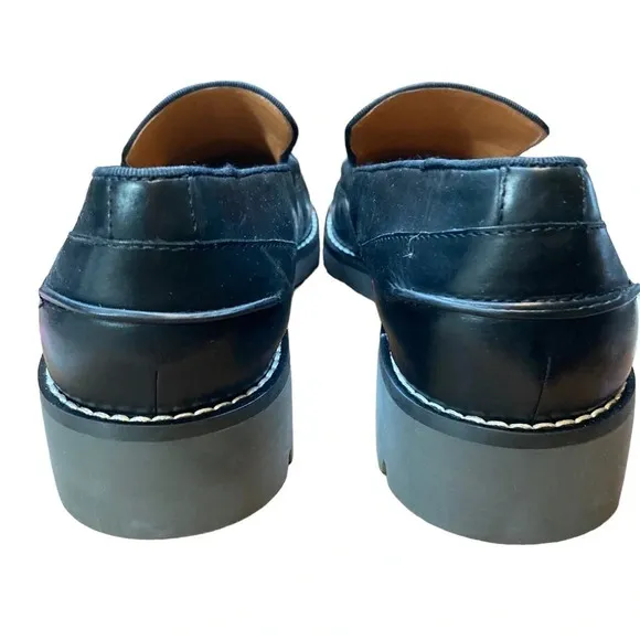 Sarto by Franco Sarto Tivoli Loafer Black Foulard Leather  Sz: 10