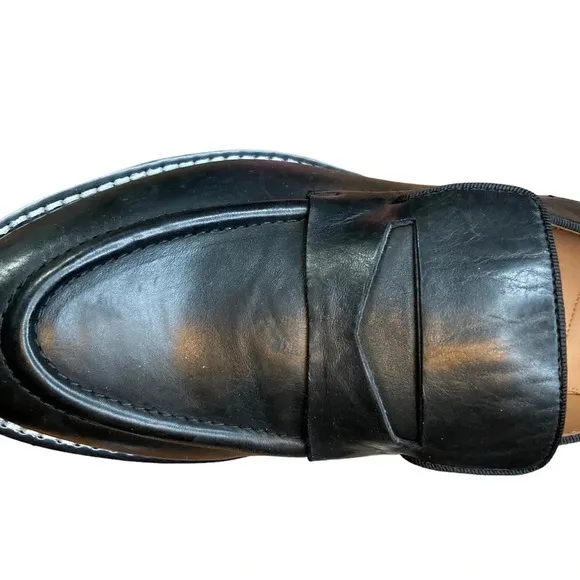 Sarto by Franco Sarto Tivoli Loafer Black Foulard Leather  Sz: 10