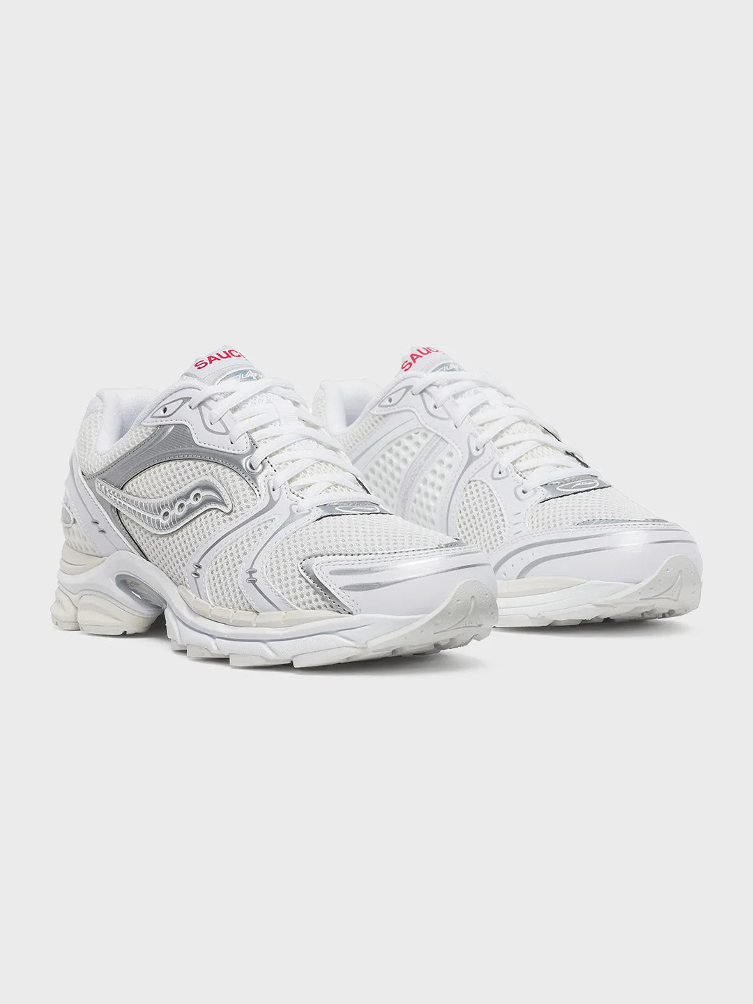 Saucony Progrid Triumph 4 Sneakers | White/Silver