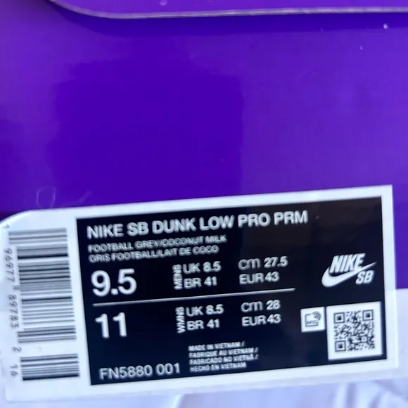 SB Dunks City with burgundy under the shoes