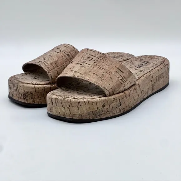 Schultz Cork Platform Sandals. Size 9.5