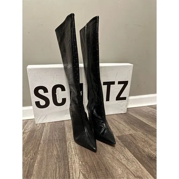 Schutz Asya Up Wedge Knee-High Boots