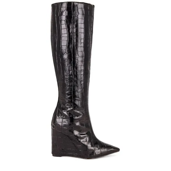 Schutz Asya Up Wedge Knee-High Boots