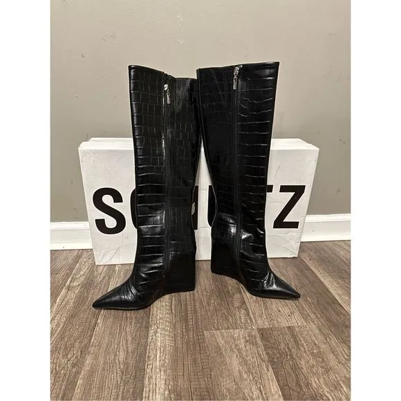 Schutz Asya Up Wedge Knee-High Boots