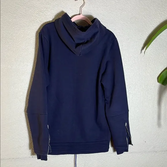 SCOTCH &amp; SODA Navy Blue Hoodie with Side Zipper
