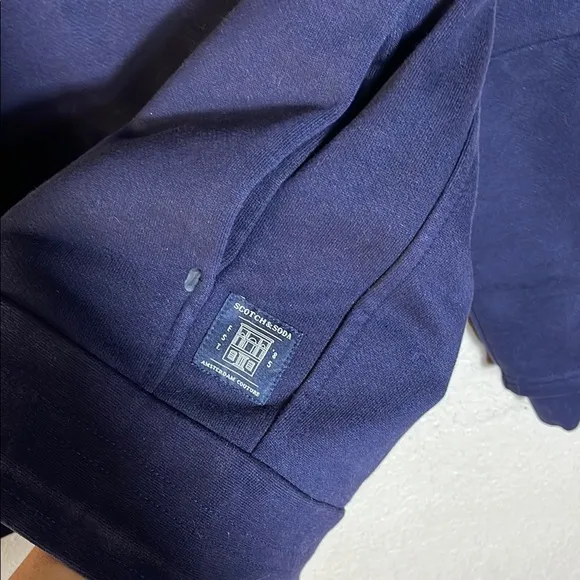 SCOTCH &amp; SODA Navy Blue Hoodie with Side Zipper