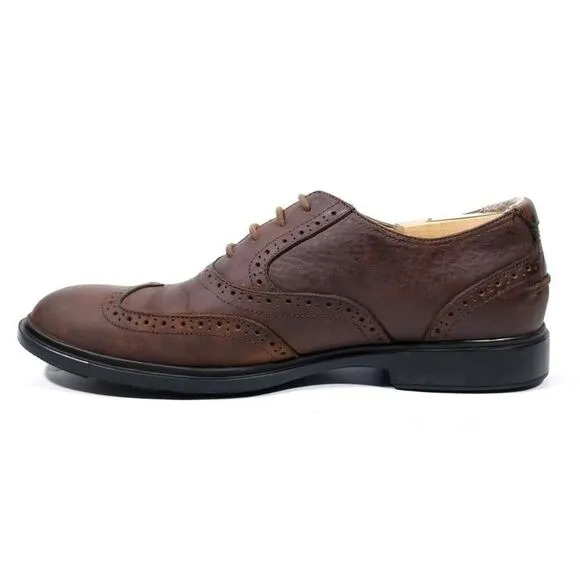 Sebago Brenton Leather Vibram Wingtip Brogue Oxfords Dress Shoes Men's 9 Brown