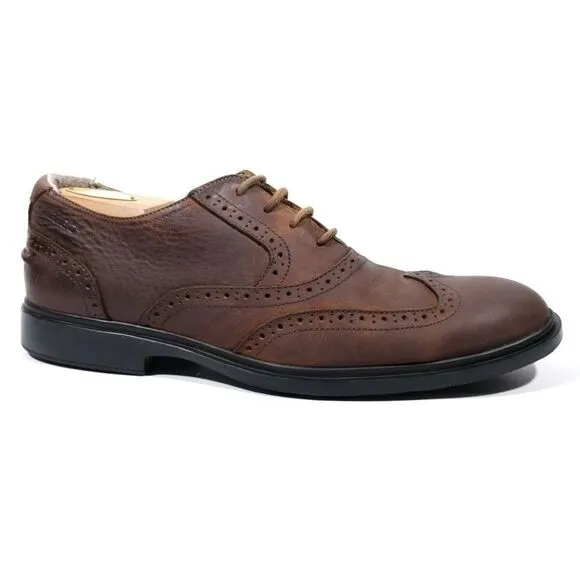 Sebago Brenton Leather Vibram Wingtip Brogue Oxfords Dress Shoes Men's 9 Brown