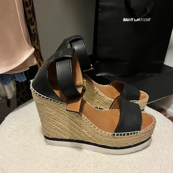 See By Chloe Glyn Platform Wedge Espadrille Sandals