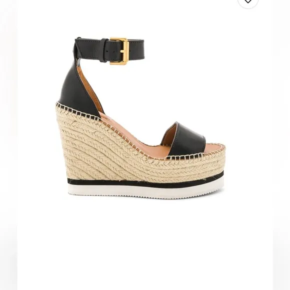 See By Chloe Glyn Platform Wedge Espadrille Sandals