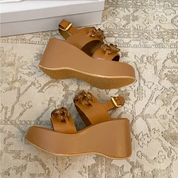See By Chloe Mahe Chain Wedge Platform Sandals