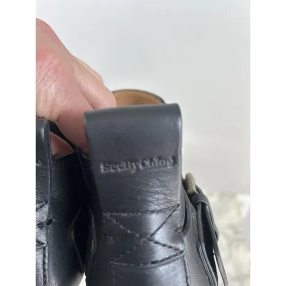 See By Chloe Womens Black Leather Buckle Block Heel SB Booties Shoes Sz 40