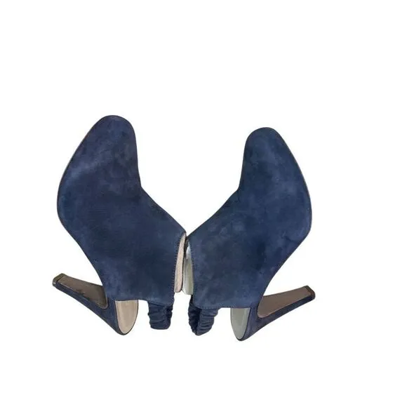 See By Chloe Women's Purple Suede Slingback Heels Booties Size 9. 4 Inch Heel