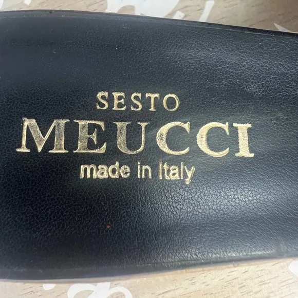 Sesto Meucci Black Quilted Leather &amp; Cork Platform Sandals Size 10M