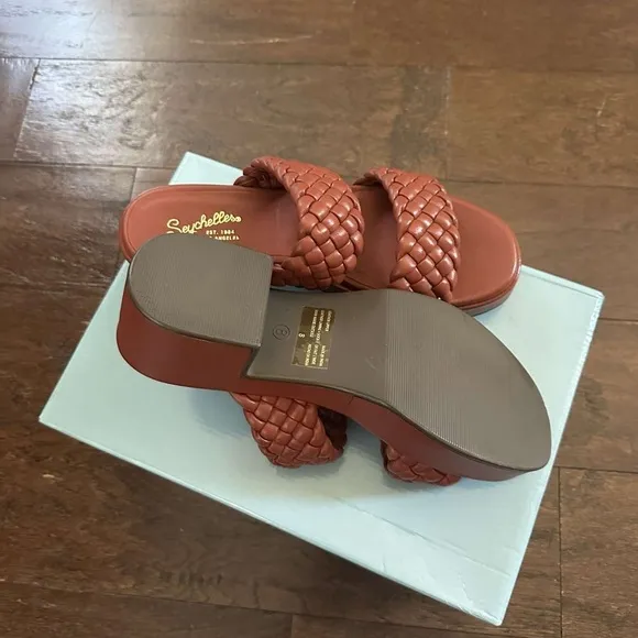 Seychelles-Novelty Platform Heel Sandals-Size 8-terracotta-New