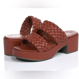 Seychelles-Novelty Platform Heel Sandals-Size 8-terracotta-New