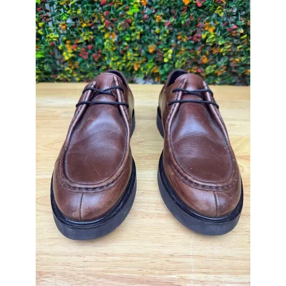 Shoe The Bear Cosmos Apron Shoes Leather Lace Up Derby‎ Brown Mens 10 EUR 44