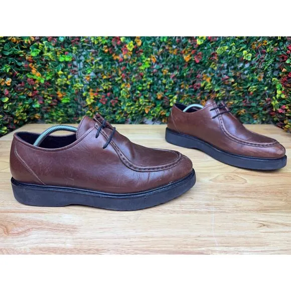 Shoe The Bear Cosmos Apron Shoes Leather Lace Up Derby‎ Brown Mens 10 EUR 44