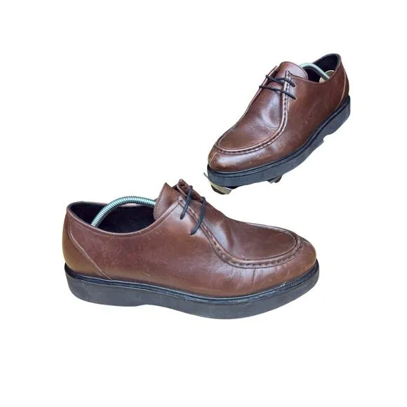 Shoe The Bear Cosmos Apron Shoes Leather Lace Up Derby‎ Brown Mens 10 EUR 44