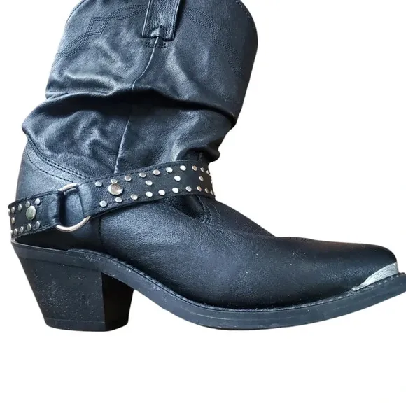Shyanne woman's Tammye slouch black western, cowgirl core boots, size 8.5