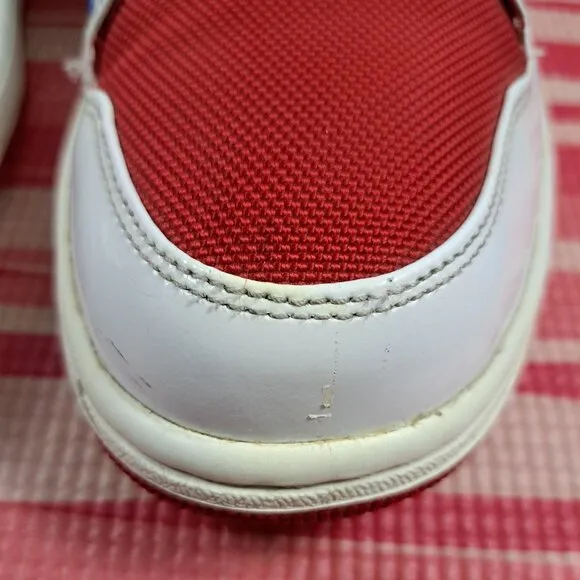 Size 10.5 Nike Air Jordan 1 Flight 23 High Top Shoes Red White 372704-607 Men