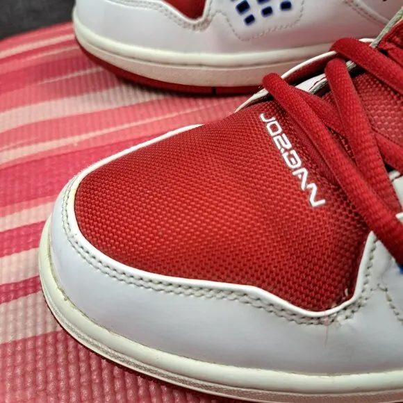 Size 10.5 Nike Air Jordan 1 Flight 23 High Top Shoes Red White 372704-607 Men