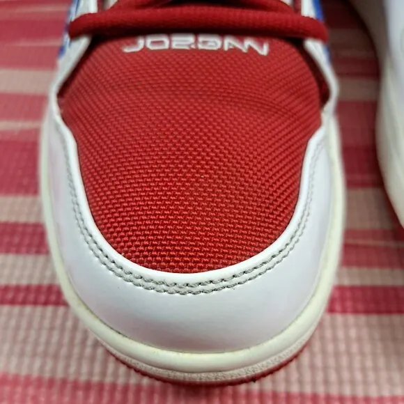 Size 10.5 Nike Air Jordan 1 Flight 23 High Top Shoes Red White 372704-607 Men