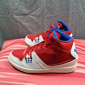 Size 10.5 Nike Air Jordan 1 Flight 23 High Top Shoes Red White 372704-607 Men