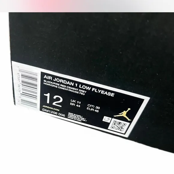 Size 12 AIR JORDAN 1 LOW FLYEASE AUTHENTIC