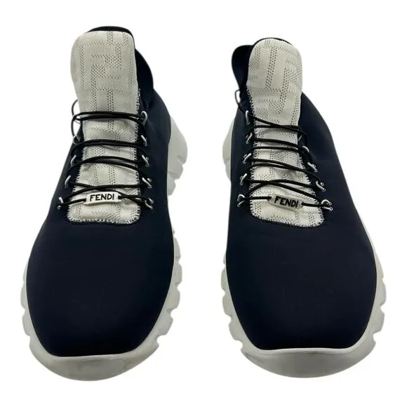 Size 13US - Fendi Neoprene High Top Lace-Up Men's Sneakers