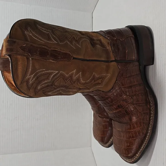 Size 9 Dan Post Genuine Caiman Kingsly Western Boots Mens