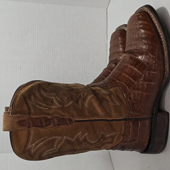 Size 9 Dan Post Genuine Caiman Kingsly Western Boots Mens