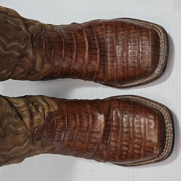Size 9 Dan Post Genuine Caiman Kingsly Western Boots Mens