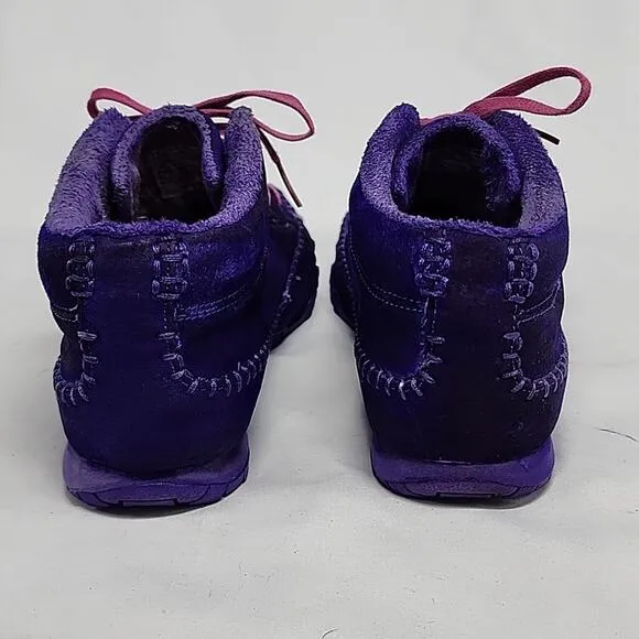 SKECHERS CUSTOM DYED 🐽TOTEM POLE DISTRESSED BUBBLE GUM PURPLE LADIES 7.O GUC