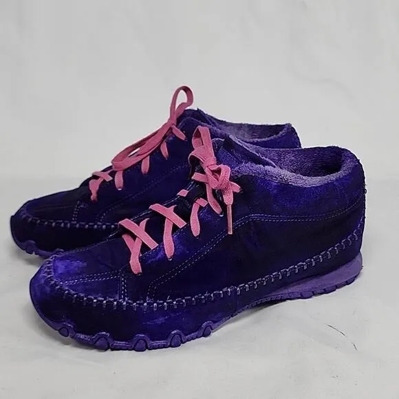 SKECHERS CUSTOM DYED 🐽TOTEM POLE DISTRESSED BUBBLE GUM PURPLE LADIES 7.O GUC