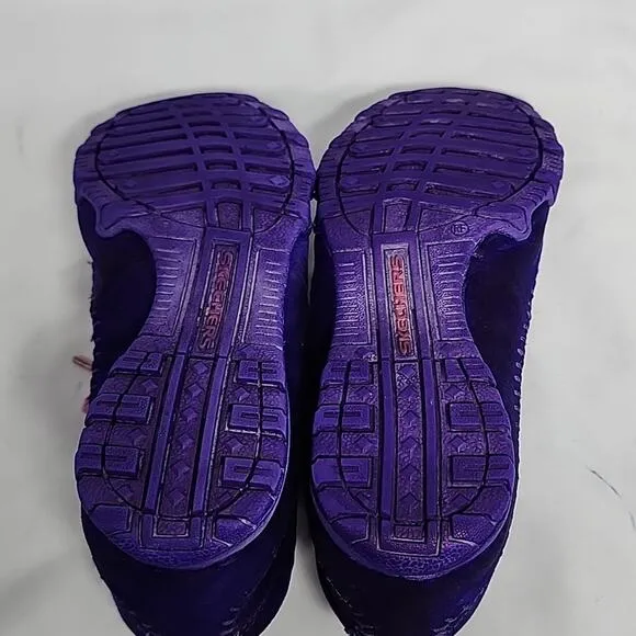 SKECHERS CUSTOM DYED 🐽TOTEM POLE DISTRESSED BUBBLE GUM PURPLE LADIES 7.O GUC