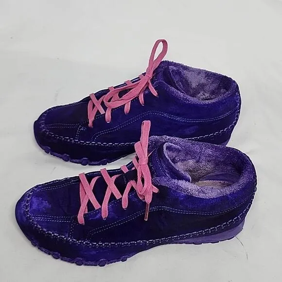SKECHERS CUSTOM DYED 🐽TOTEM POLE DISTRESSED BUBBLE GUM PURPLE LADIES 7.O GUC