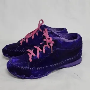SKECHERS CUSTOM DYED 🐽TOTEM POLE DISTRESSED BUBBLE GUM PURPLE LADIES 7.O GUC
