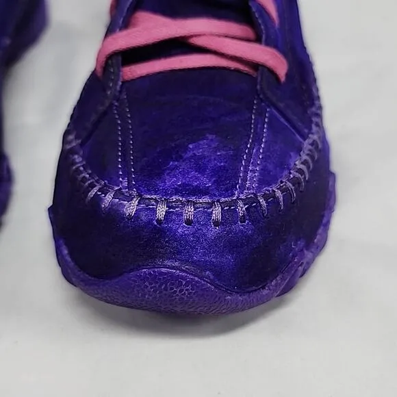 SKECHERS CUSTOM DYED 🐽TOTEM POLE DISTRESSED BUBBLE GUM PURPLE LADIES 7.O GUC