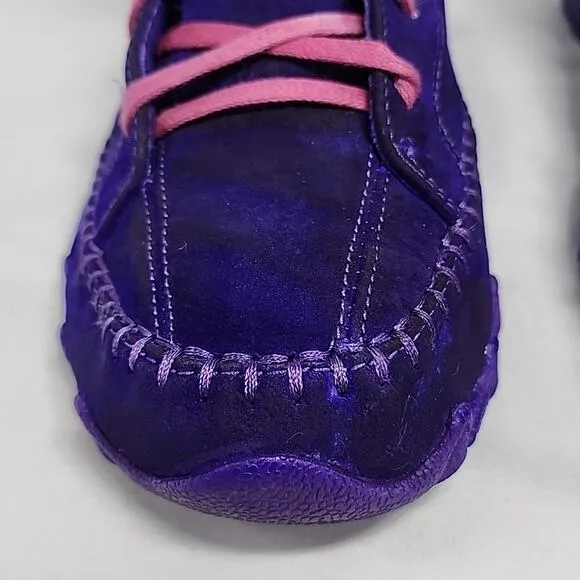 SKECHERS CUSTOM DYED 🐽TOTEM POLE DISTRESSED BUBBLE GUM PURPLE LADIES 7.O GUC